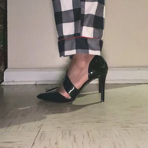Black strappy heels